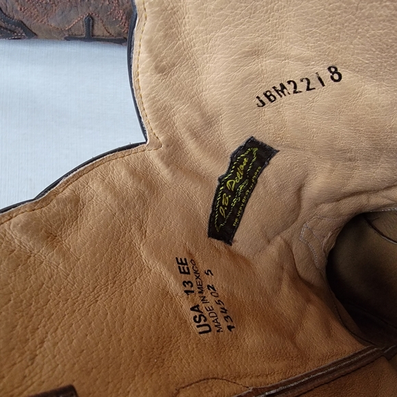 J B Dillon Brown Cross Cowboy Boots - Picture 7 of 11
